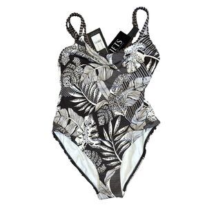 New Jets Australia Swimsuit 6 Double Strap Palm (no Underwire) J10731 NWT